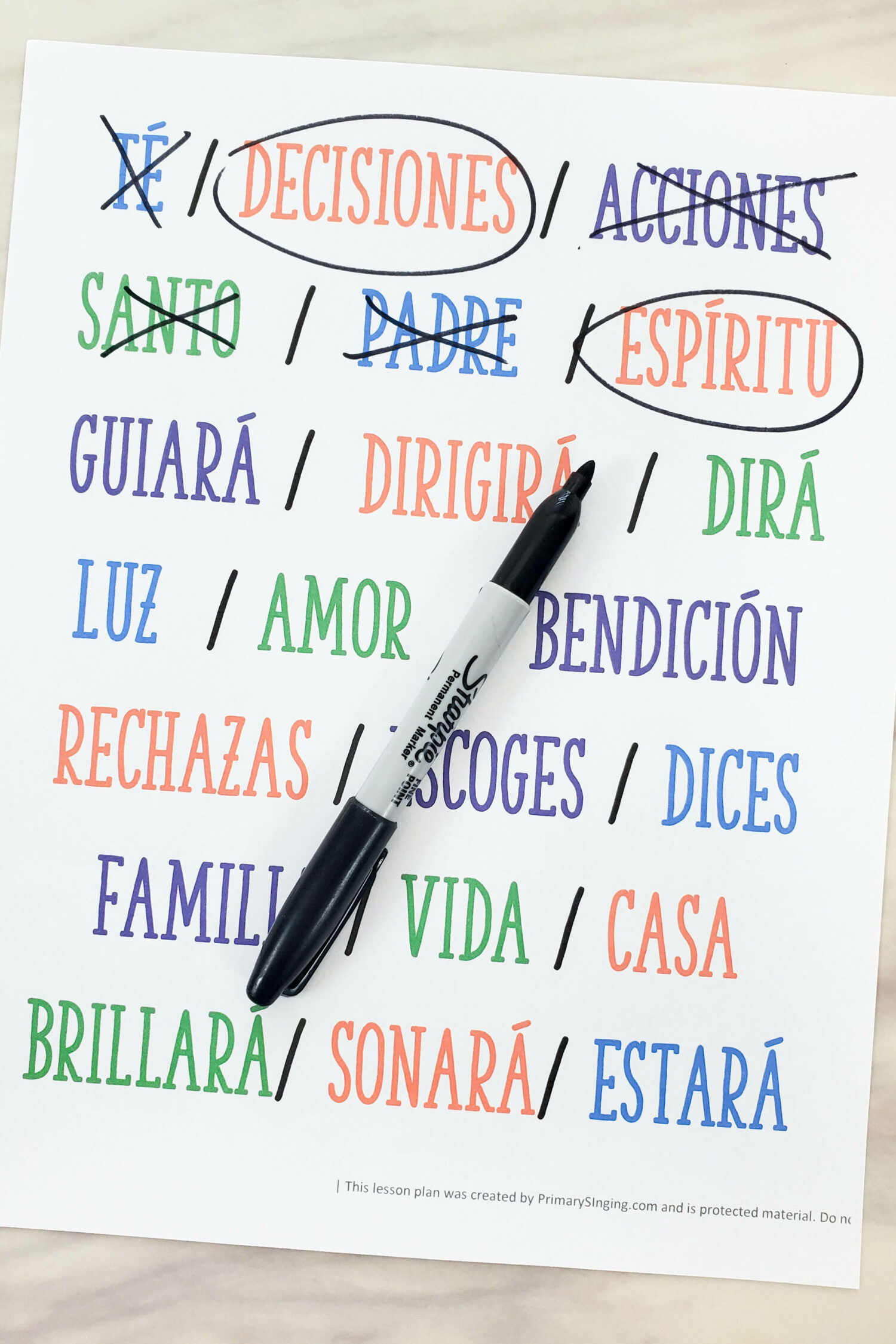 Haz el bien Borra palabras 2 ¡Pon a prueba sus habilidades en esta divertida idea para el tiempo de canto con Haz el bien Borra palabras! ¡Trabajarán juntos como equipo para ayudar a tachar todas las palabras INCORRECTAS hasta que queden solo las correctas! Para líderes de música de la Primaria el tiempo de cantar SUD