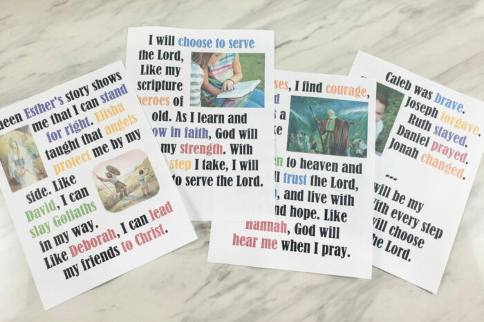 Choose to Serve the Lord Flip Chart for Singing Time - a helpful printable file in 3 formats for Primary Music Leaders and Choristers! See all our Come Follow Me Primary Songs ideas and activities.