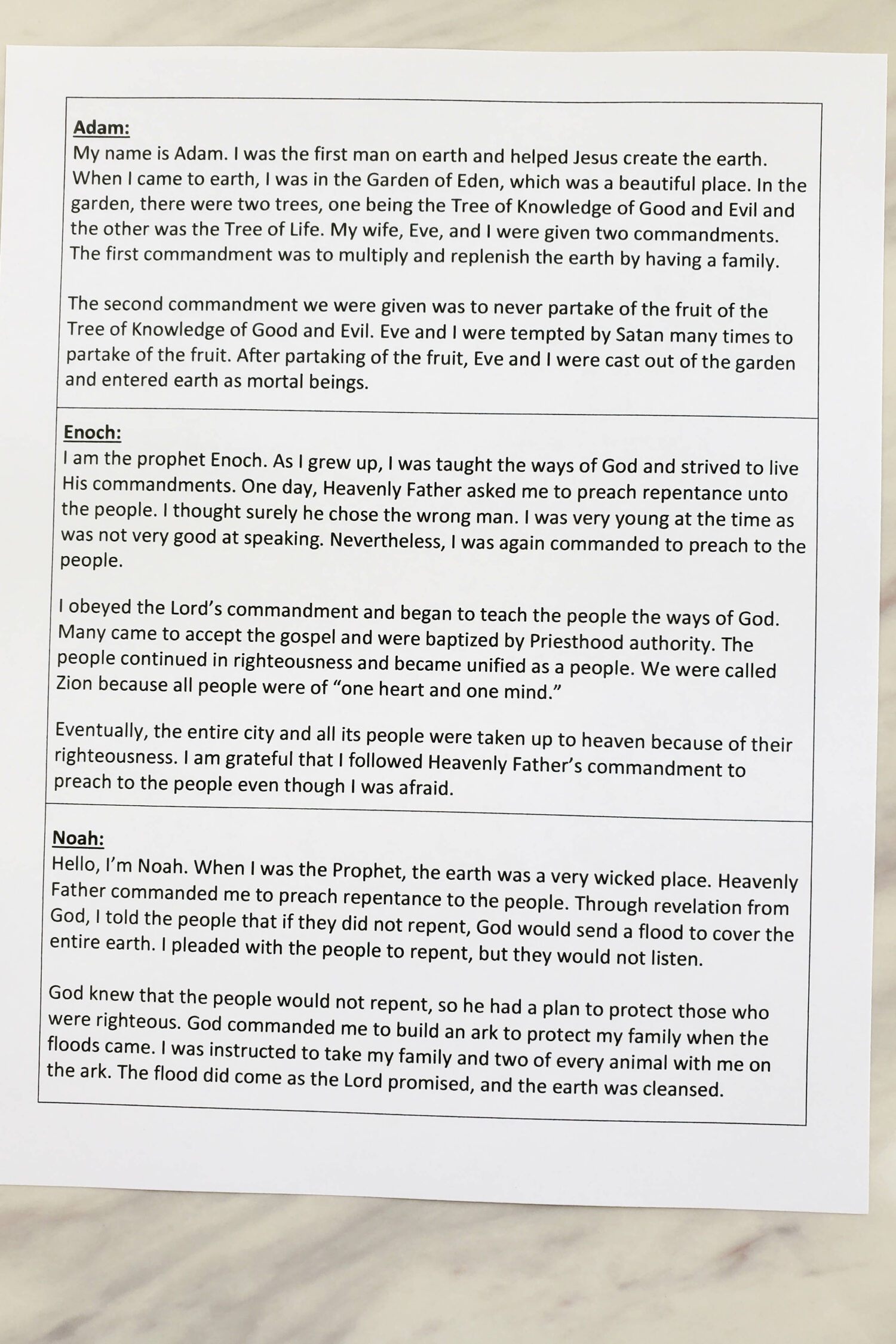 Follow the Prophet Guest Prophet 3 Introduce the prophets with this easy way to teach Follow the Prophet Guest Prophets scripts printable lesson plan for Singing Time and Primary Music Leaders.