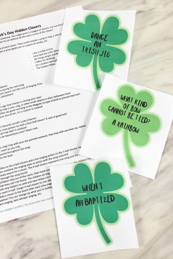 Shop: St Patrick's Day Hidden Clovers Game Easy ideas for Music Leaders Hidden Clovers 20220224 121541