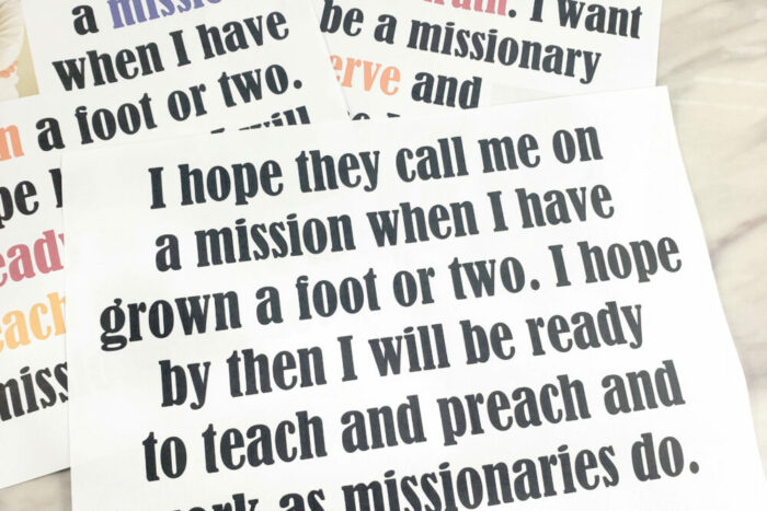 I Hope They Call me on a Mission Flip Chart for Singing Time - a helpful printable file in 3 formats for Primary Music Leaders and Choristers! See all our Come Follow Me Primary Songs ideas and activities.
