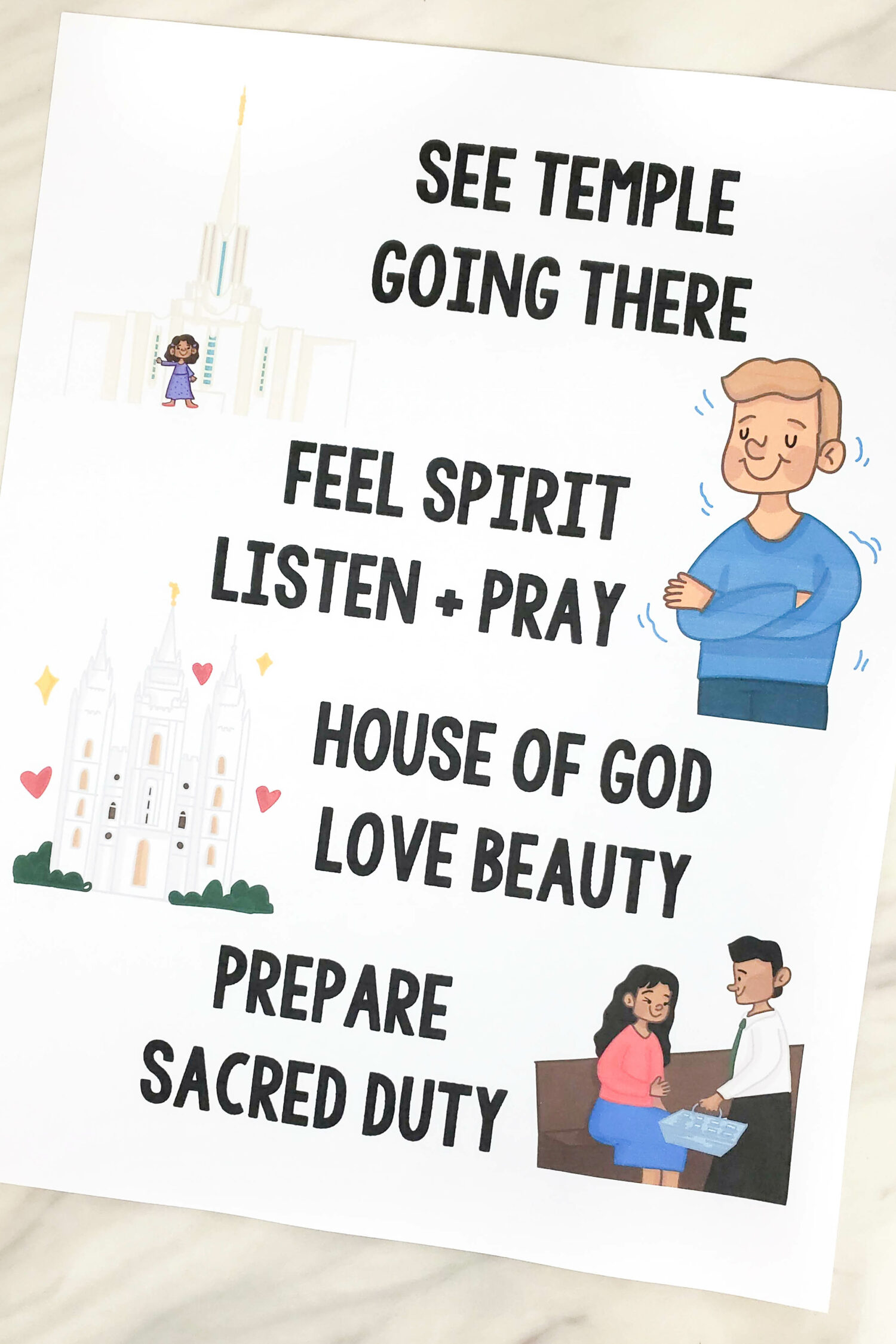 I Love to See the Temple Flip Chart