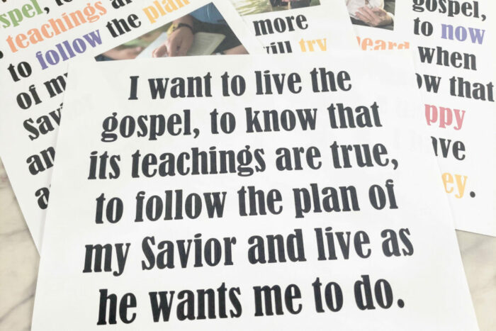I Want to Live the Gospel Flip Chart for Singing Time - a helpful printable file in 3 formats for Primary Music Leaders and Choristers! See all our Come Follow Me Primary Songs ideas and activities.