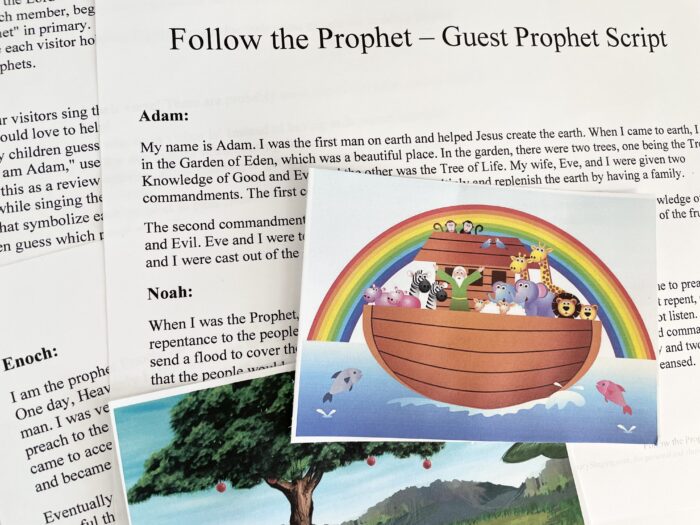 Follow the Prophet Guest Prophet Scripts printable lesson plan for Primary