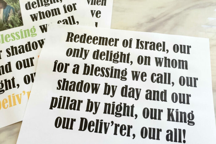 Redeemer of Israel Flip Chart for Primary Singing Time! Printable Primary flip charts in 3 styles: colorful, simple black and white, and slideshow flipchart options.