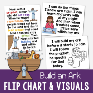 Build an Ark Flip Chart for singing time - Custom illustrated song chart for LDS Primary music leaders.