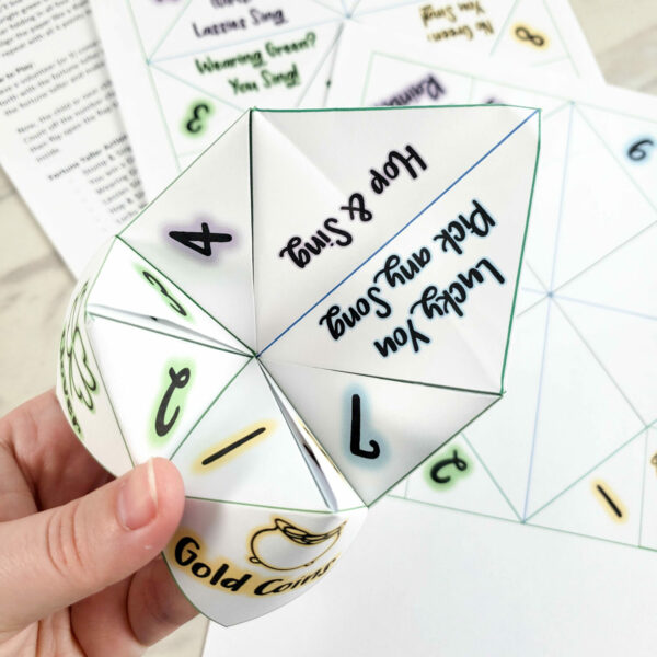 Shop: Fortune Teller & What's Next Singing time ideas for Primary Music Leaders St Patricks Day Fortune Teller 20220209 111837