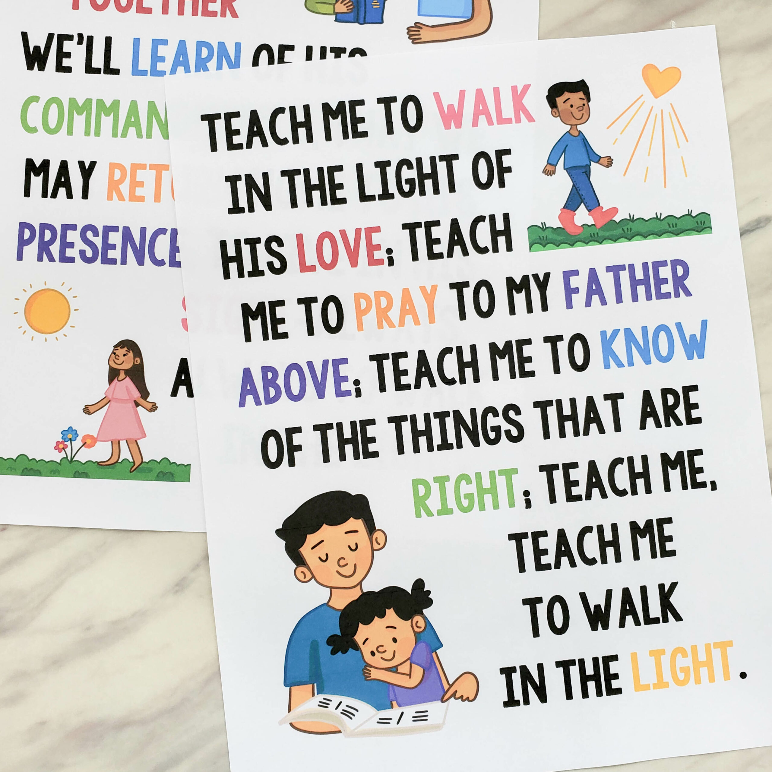 Teach Me to Walk in the Light Flip Chart - Primary Singing
