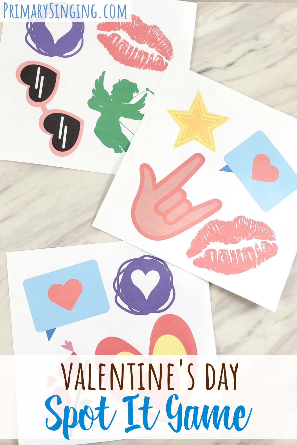 Spot It Valentine's Day Printable Game Easy ideas for Music Leaders Valentines Day Spot It