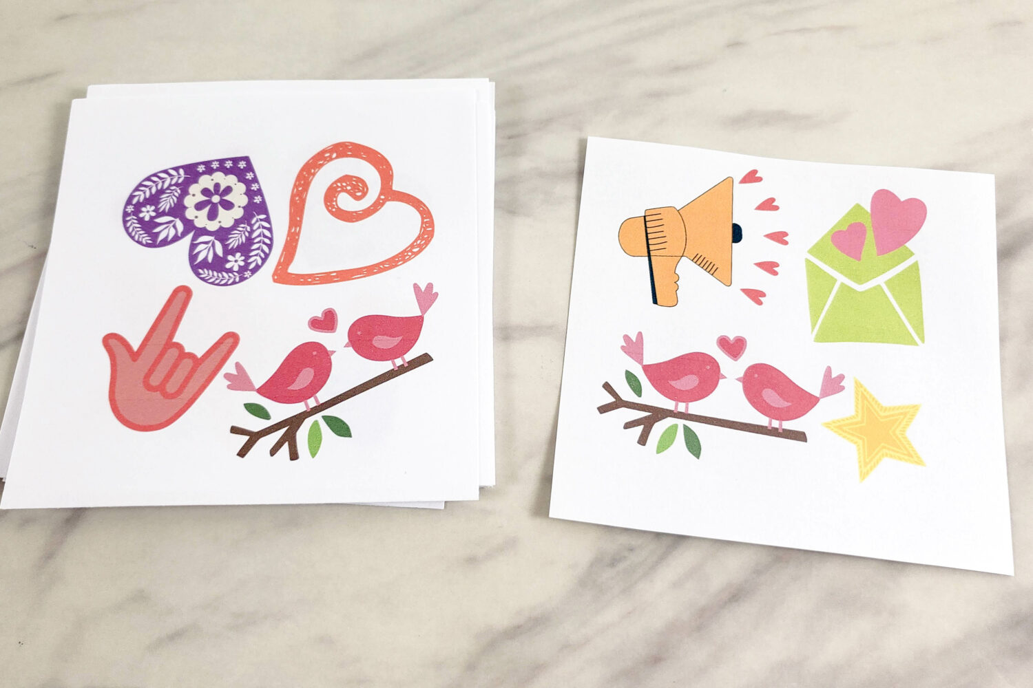 Spot It Valentine's Day Printable Game - 13 fun cards to match the symbols from one card to the next great for classrooms or at home play