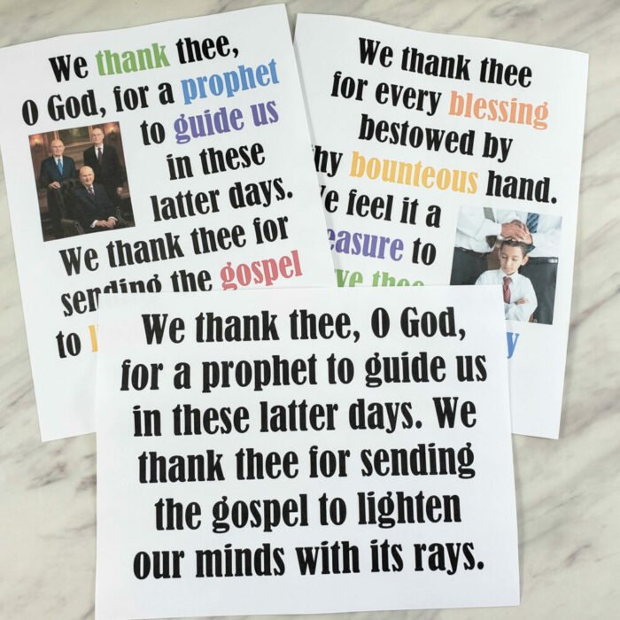 We Thank Thee O God for a Prophet Flip Chart & Lyrics