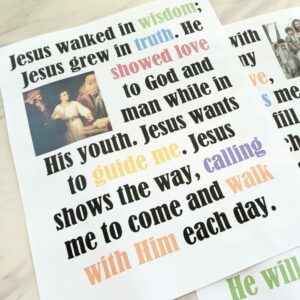 I Will Walk with Jesus Flip Chart singing time helps for LDS Primary Music Leaders