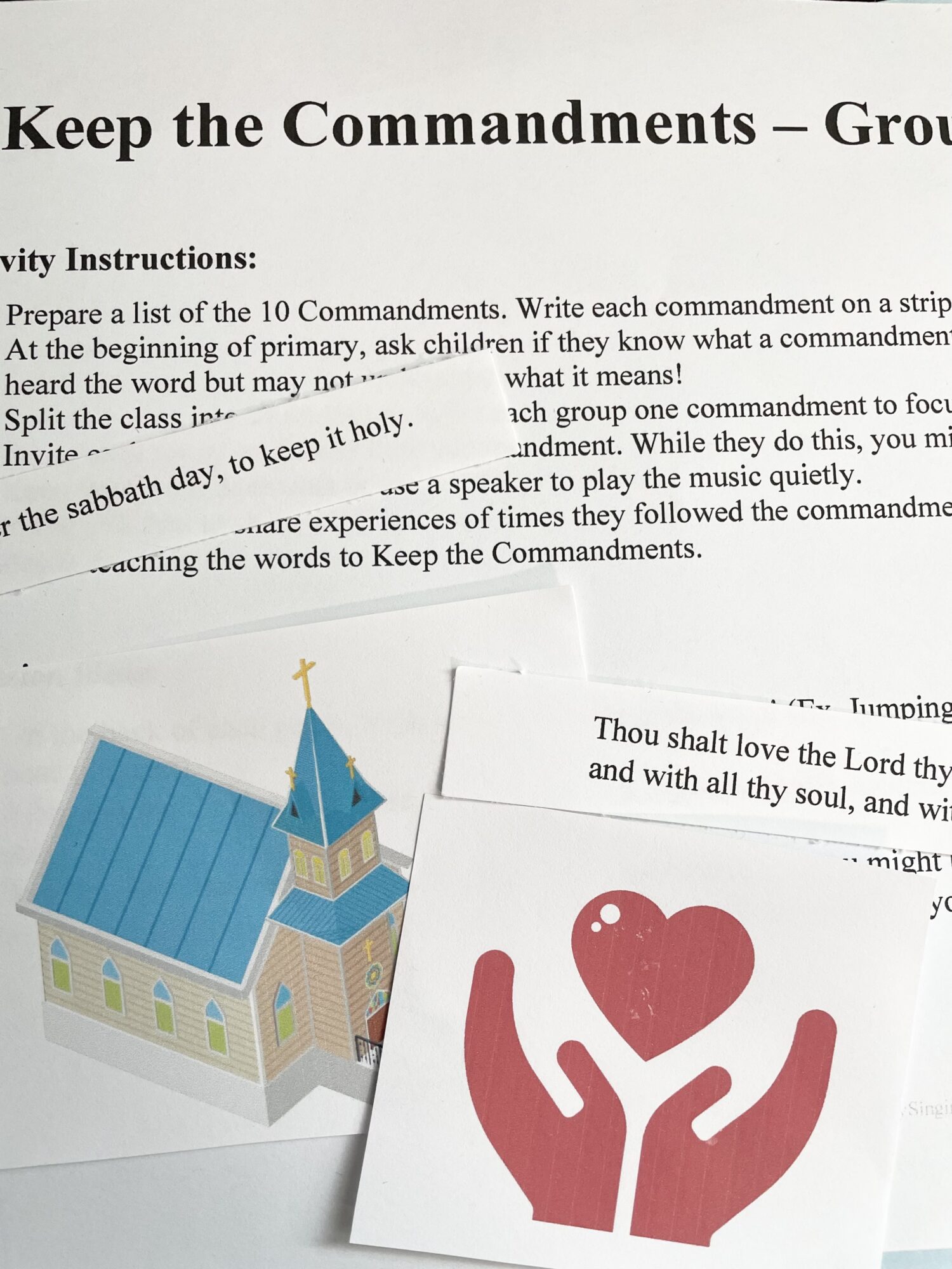 Keep the Commandments - Group Stories Activity Easy ideas for Music Leaders IMG 6201