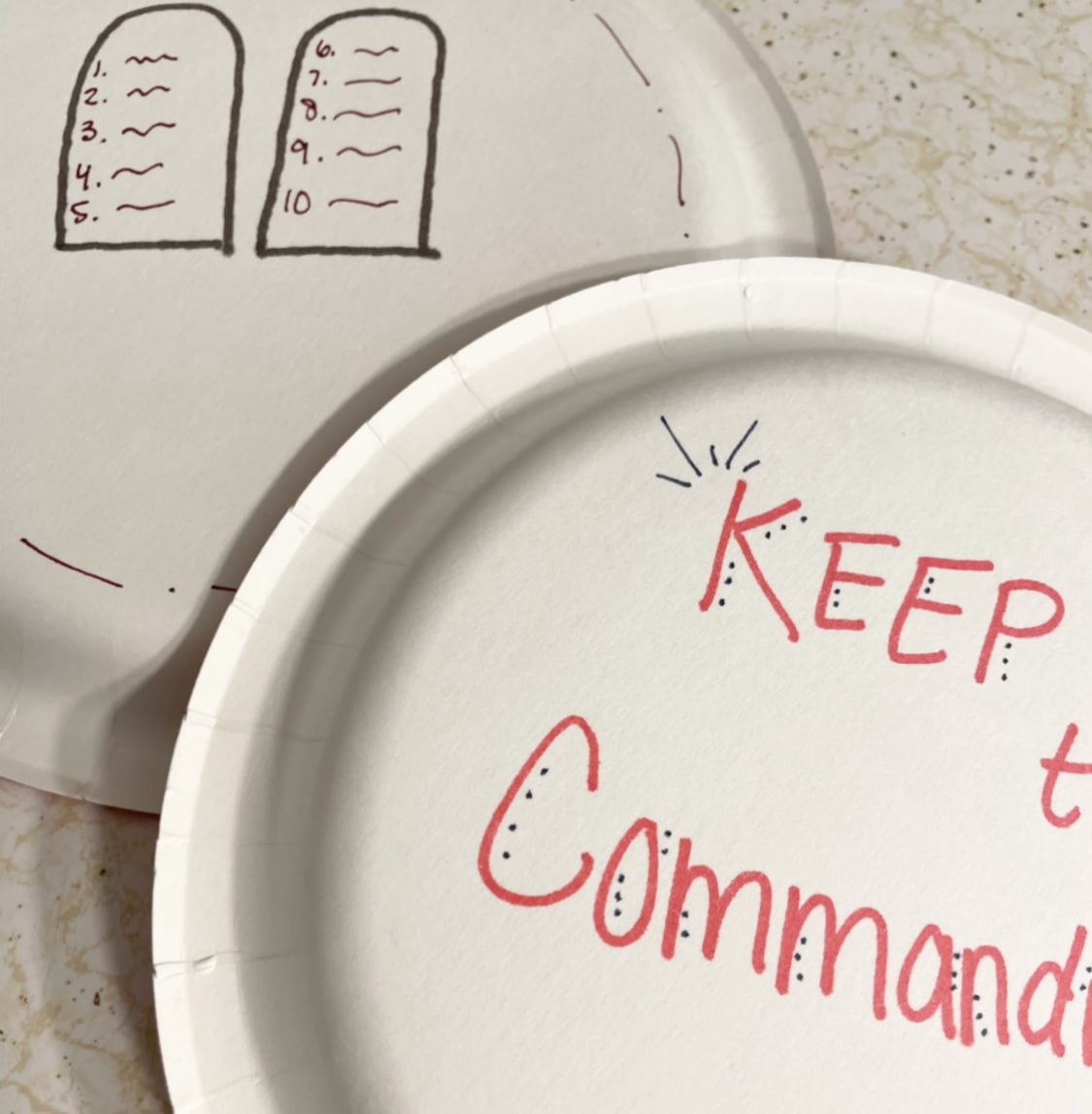 Keep the Commandments Paper Plates