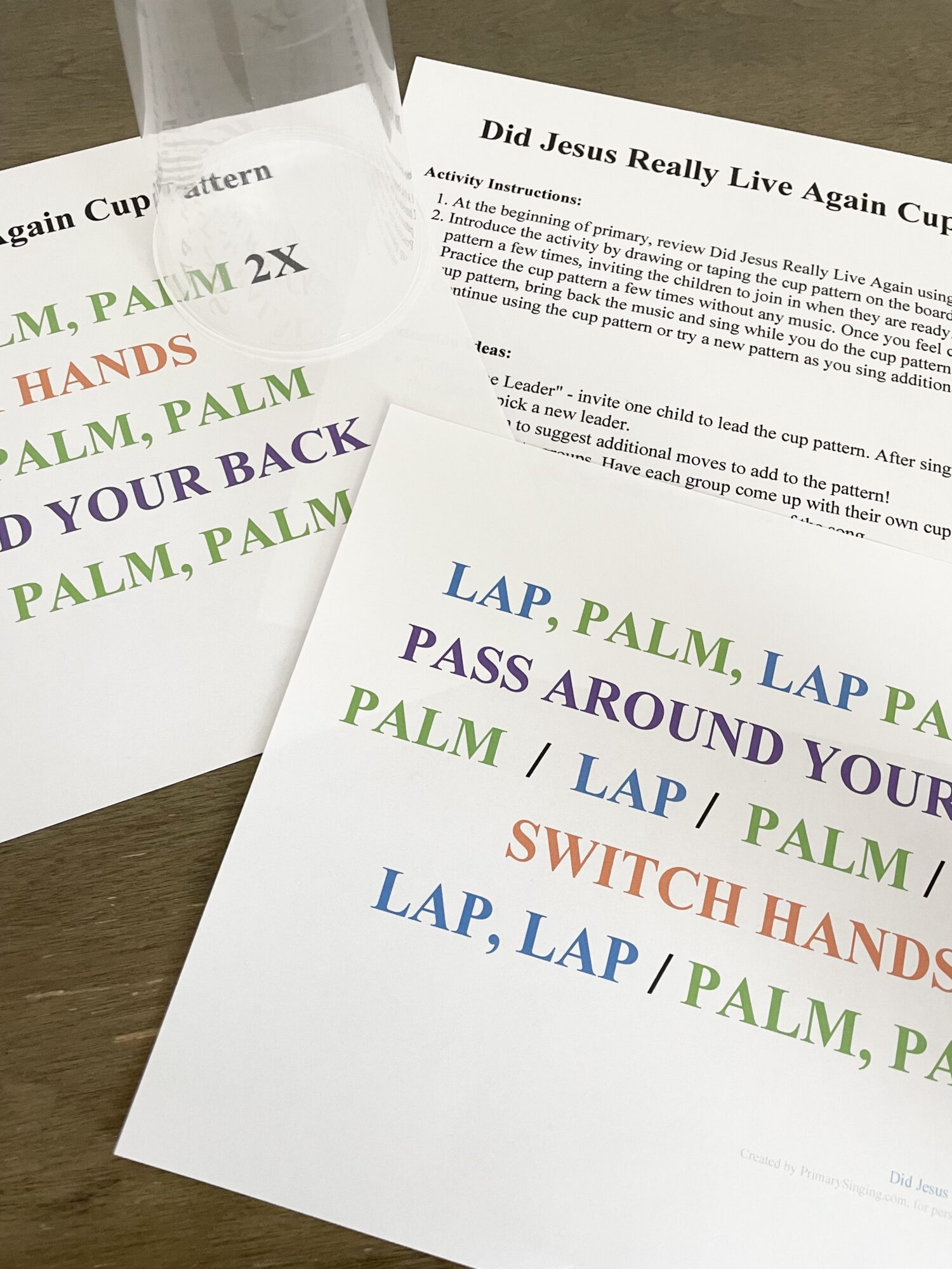 I am so excited to use this Did Jesus Really Live Again Cup Pattern singing time activity in primary this Easter season! This activity is great because it can be engaging for both Junior and Senior primary kiddos! Grab your leftover party cups and have some fun with this activity! Includes printable song helps for LDS Primary music leaders.