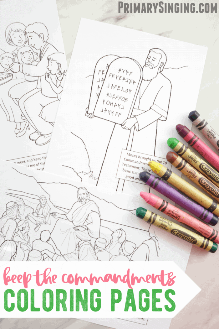 Keep the Commandments Taste Test Activity Easy ideas for Music Leaders Keep the Commandments Coloring Pages