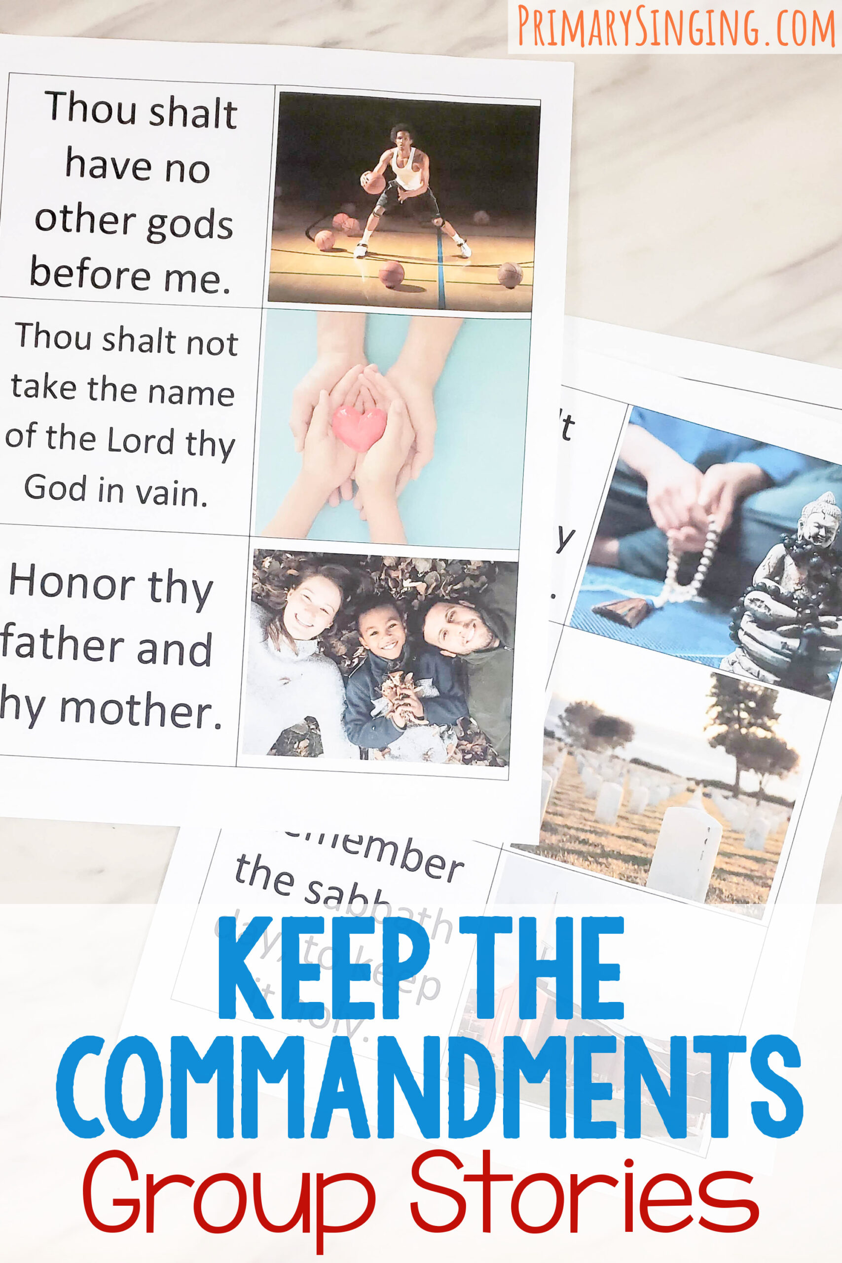 Keeping Commandments Keep the Commandments Group Stories Activity - Primary Singing