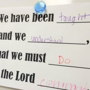 We'll Bring the World His Truth Fill in the Blank Easy singing time ideas for Primary Music Leaders well bring the world his truth blanks 300x300 1