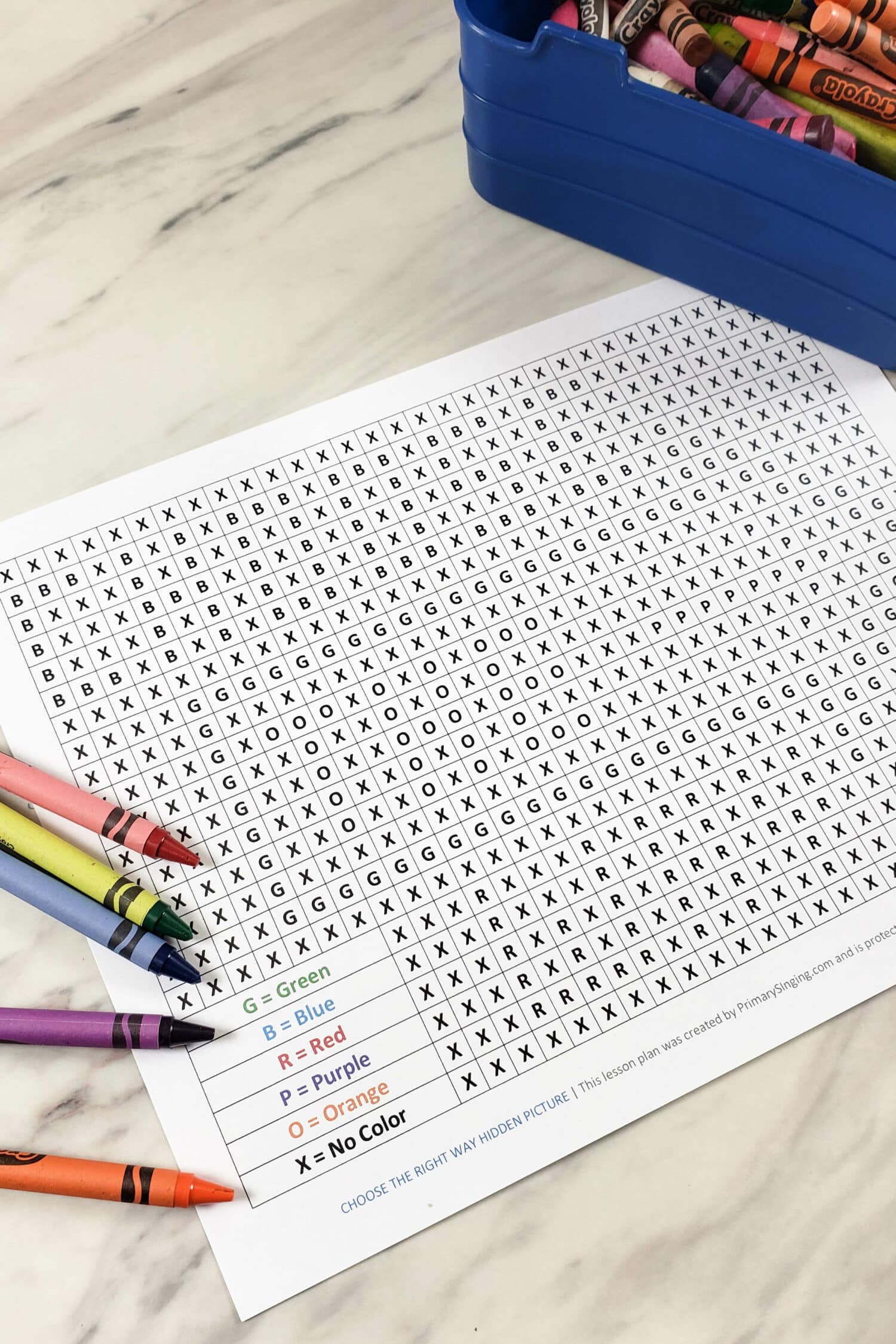 Choose the Right Way Hidden Picture 6 Choose the Right Way Hidden Pictures singing time idea with printable song helps for LDS Primary music leaders or home Come Follow Me study! Also great as a general conference printable worksheet. Coloring page for Primary!