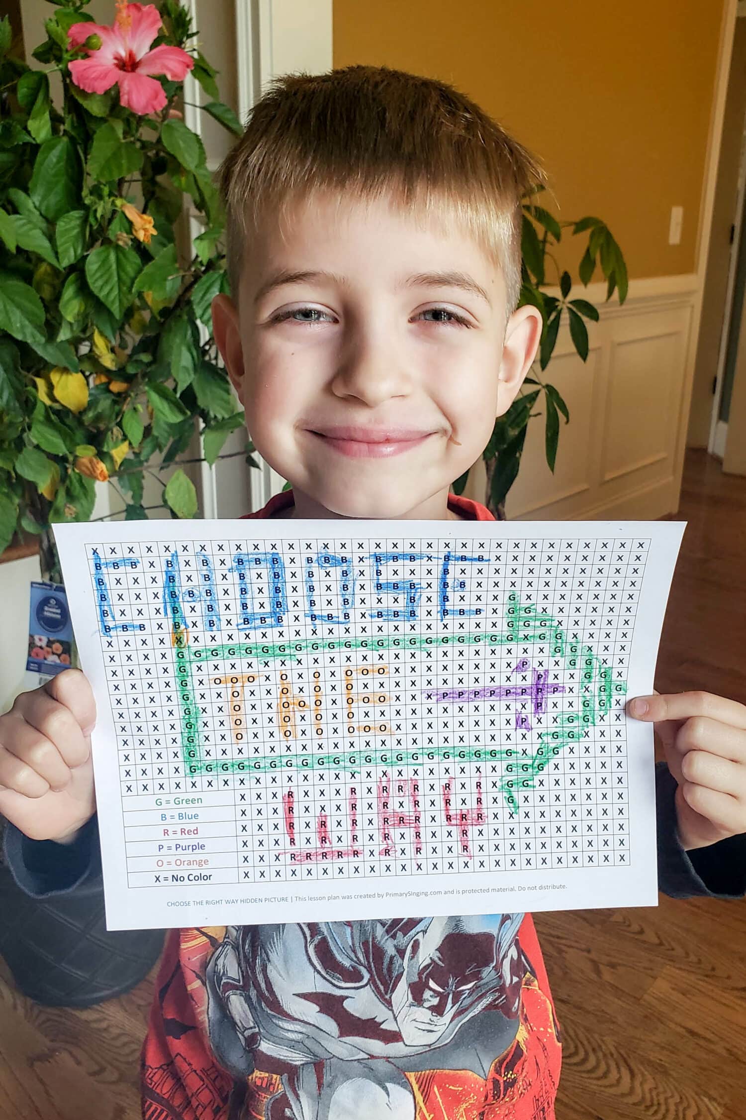 Choose the Right Way Hidden Picture 7 Choose the Right Way Hidden Pictures singing time idea with printable song helps for LDS Primary music leaders or home Come Follow Me study! Also great as a general conference printable worksheet. Coloring page for Primary!