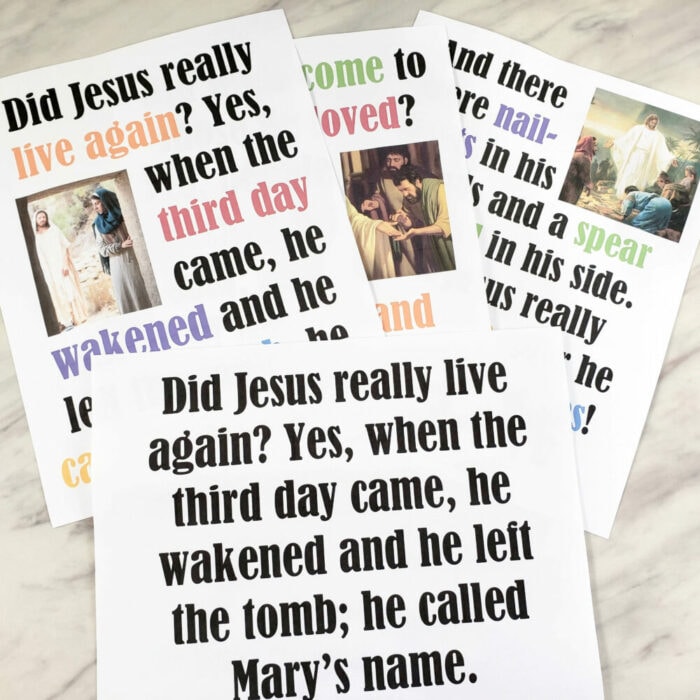 Did Jesus Really Live Again Flip Chart and lyrics