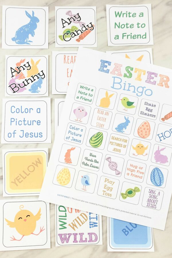 Shop: Easter Bingo & Connect 4 Review Games Singing time ideas for Primary Music Leaders Easter Singing Time Bingo 20220407 123556