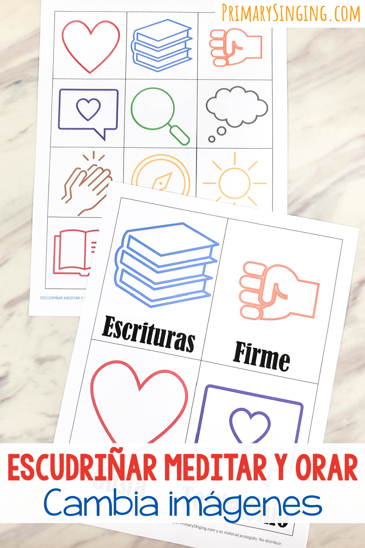 Está actividad esta diseñada con bonitos carteles de palabras clave y se intercambian dos carteles hasta conseguir todos los carteles en el orden correcto. Para líderes de música de la Primaria el tiempo de cantar. SUD
