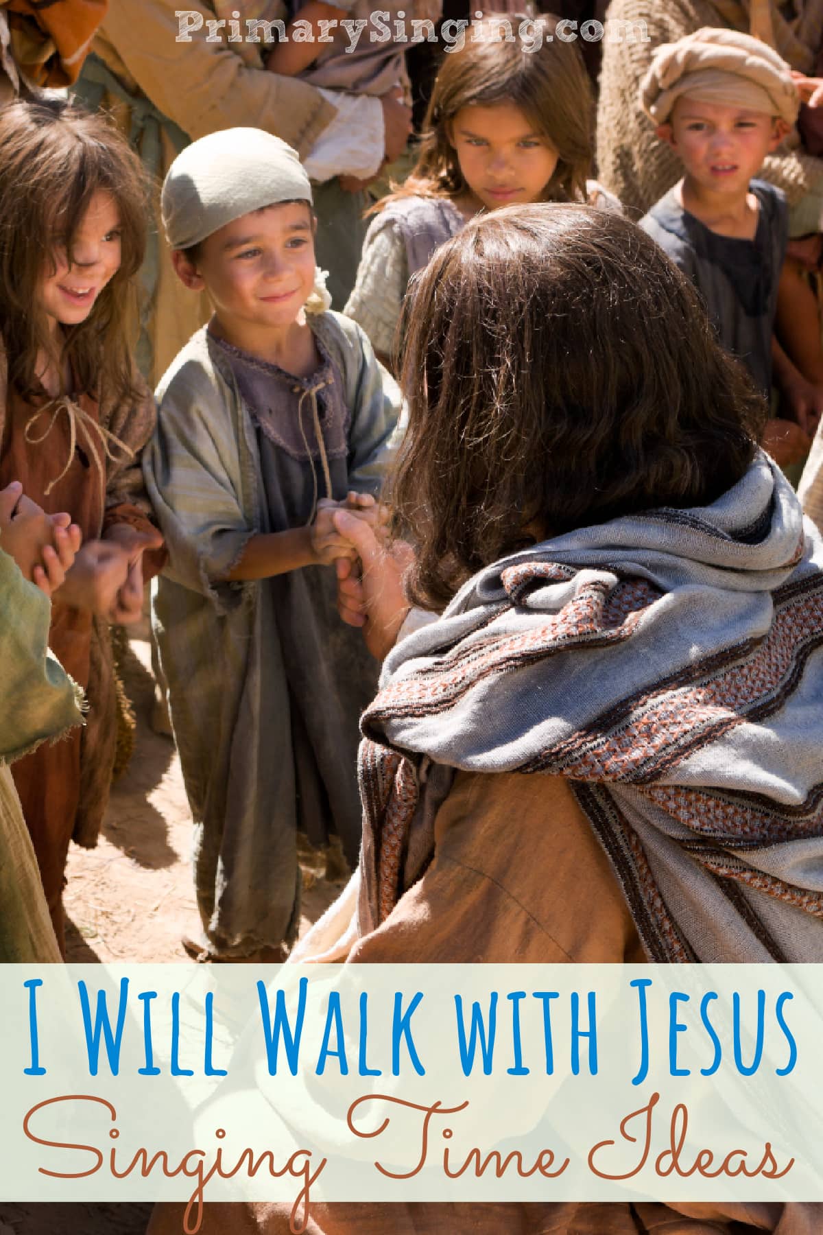 12 fun and engaging ways to teach I Will Walk with Jesus singing time ideas including a variety of printable song helps for LDS Primary music leaders.