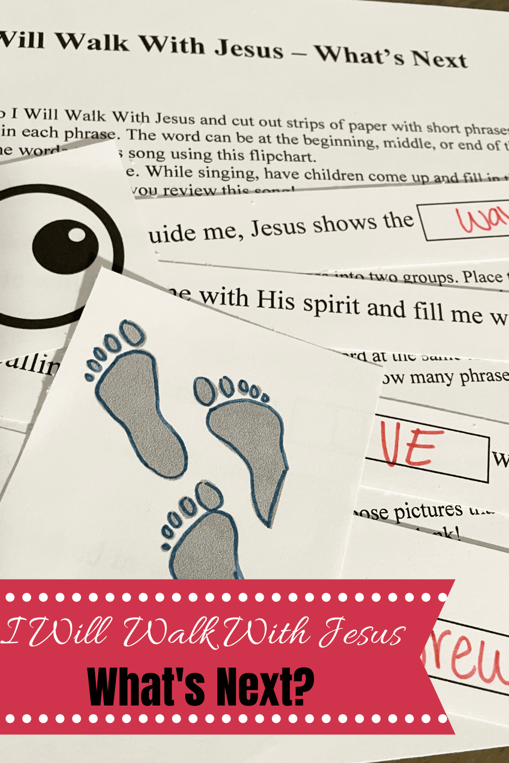 I Will Walk with Jesus What's Next singing time review game with printable song helps for LDS Primary music leaders