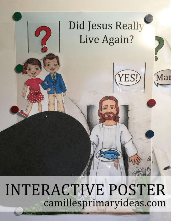 15 FUN Easter Singing Time Ideas for Primary Easy ideas for Music Leaders did jesus really live again interactive poster