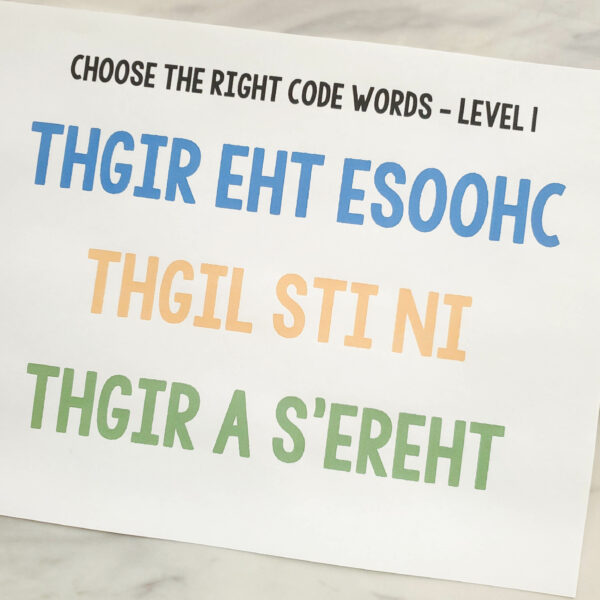 You will love this fun Choose the Right Code Words singing time game! For this activity, simply crack the code and put the phrases back in the correct order! Printable song helps for LDS Primary Music leaders.