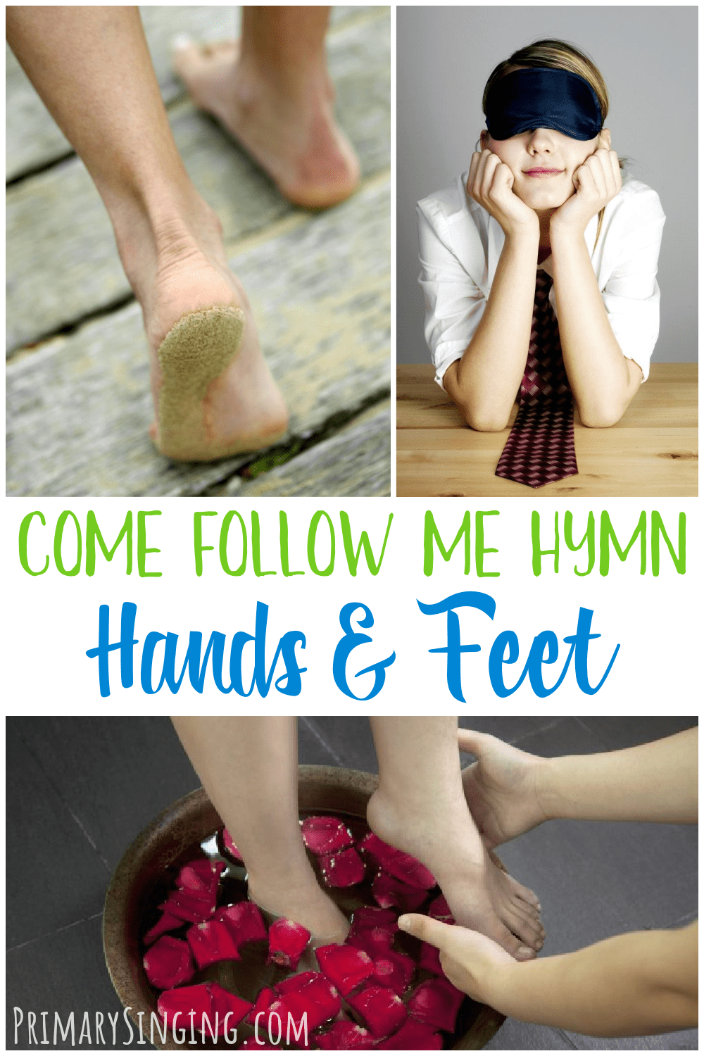 Come Follow Me Hands & Feet singing time idea to teach this hymn as part of your New Testament Primary song picks! An engaging hands on way to connect with the Savior's life with ideas for LDS Primary music leaders.