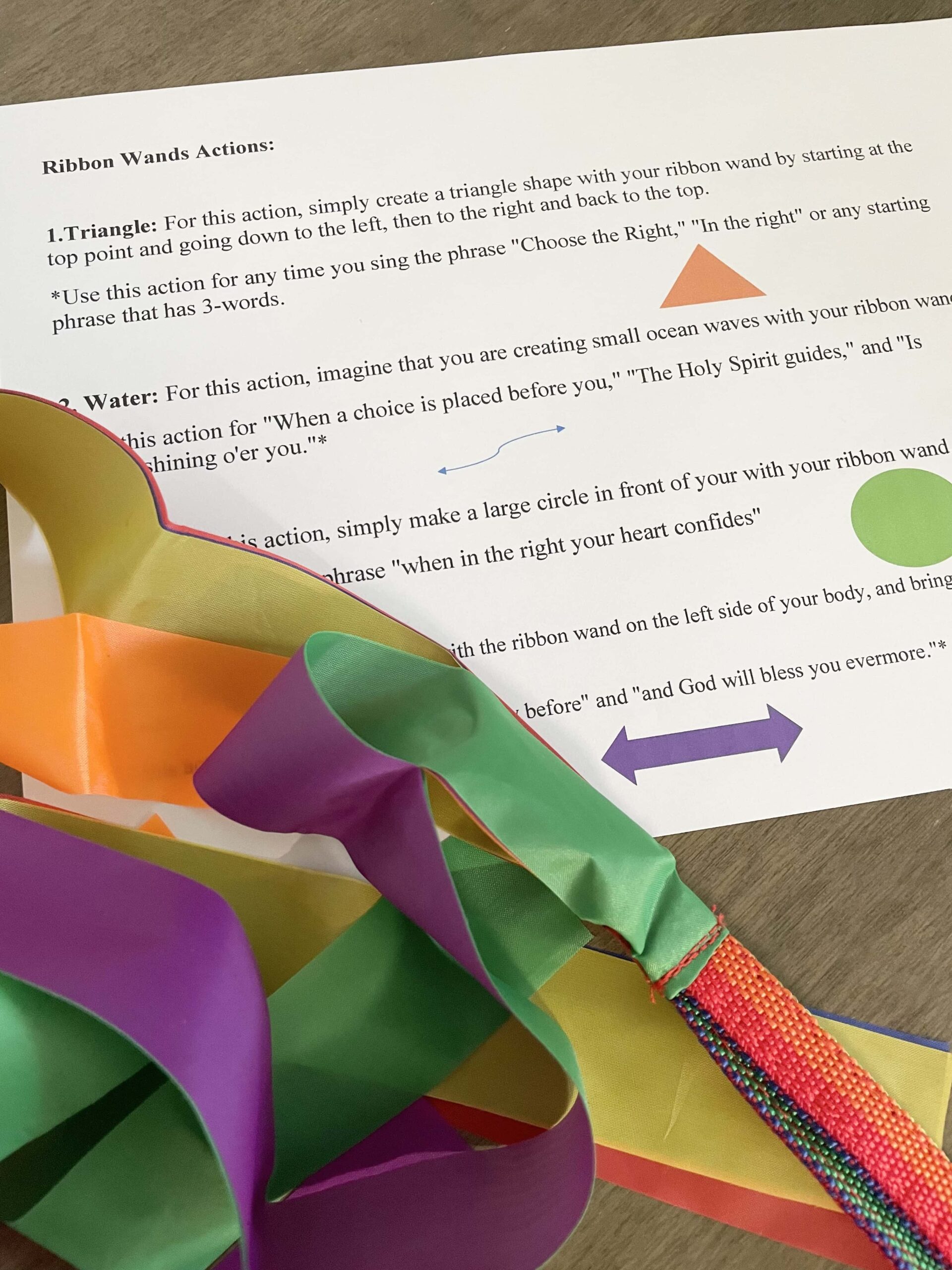 Singing Ribbons Choose the Right Ribbon Wands - Primary Singing