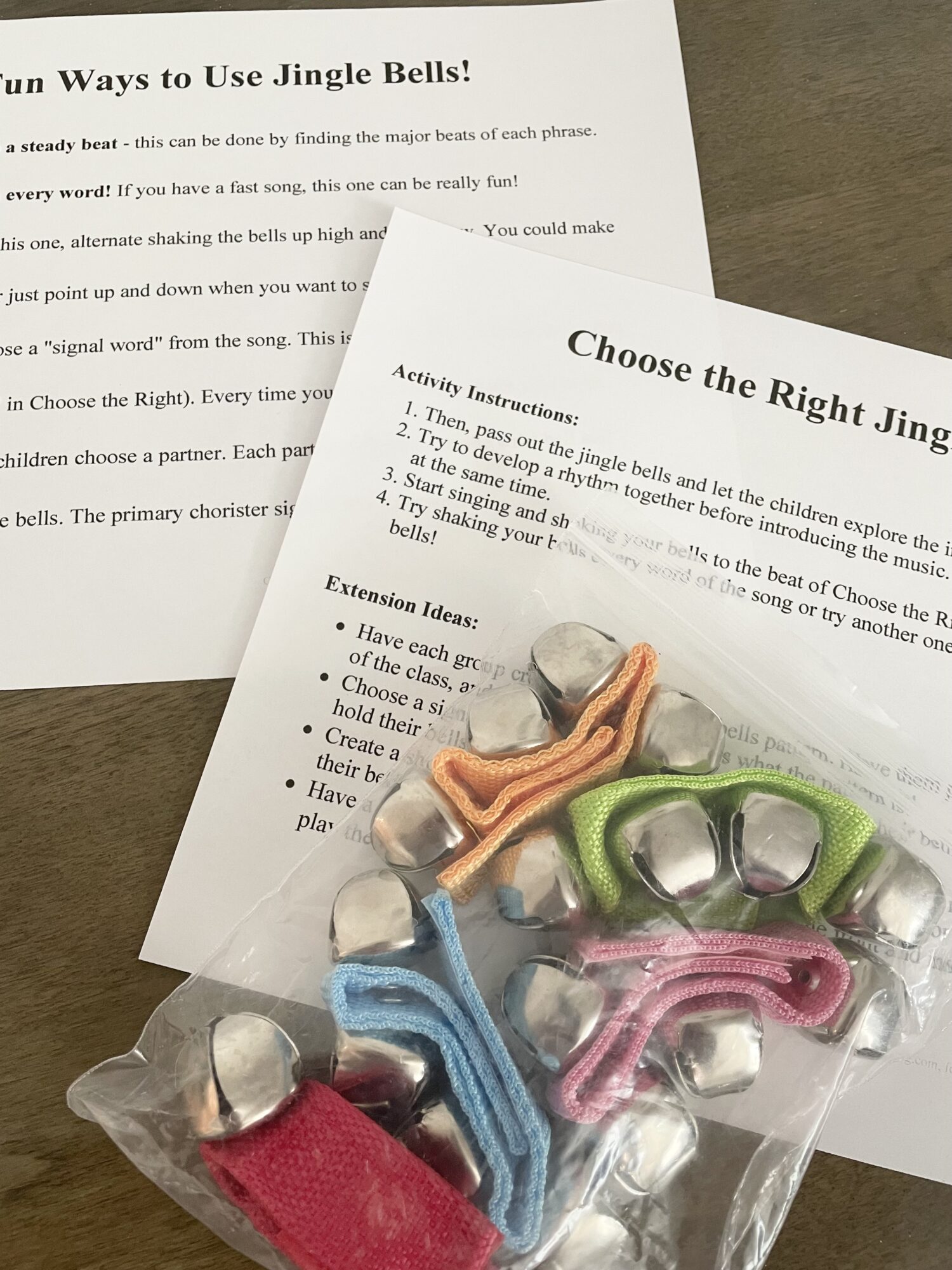 Choose the Right Jingle Bells fun teaching idea for singing time with printable song helps for LDS Primary music leaders. Teach Choose the Right using bells and a fun variety of patterns!