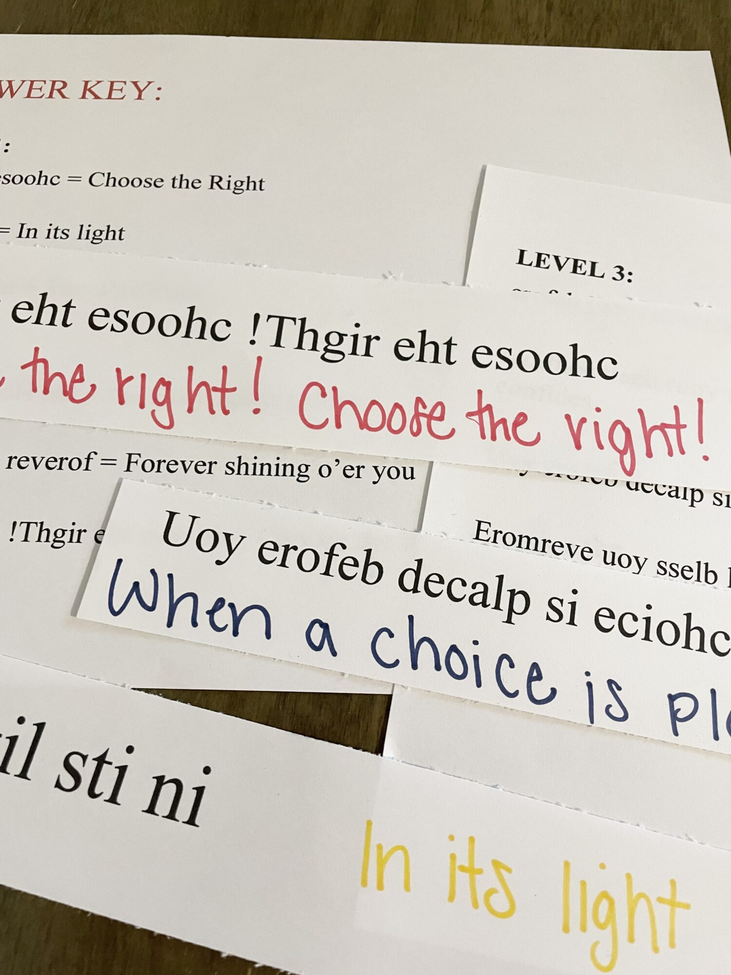Choose the Right Code Words Easy ideas for Music Leaders IMG 6544
