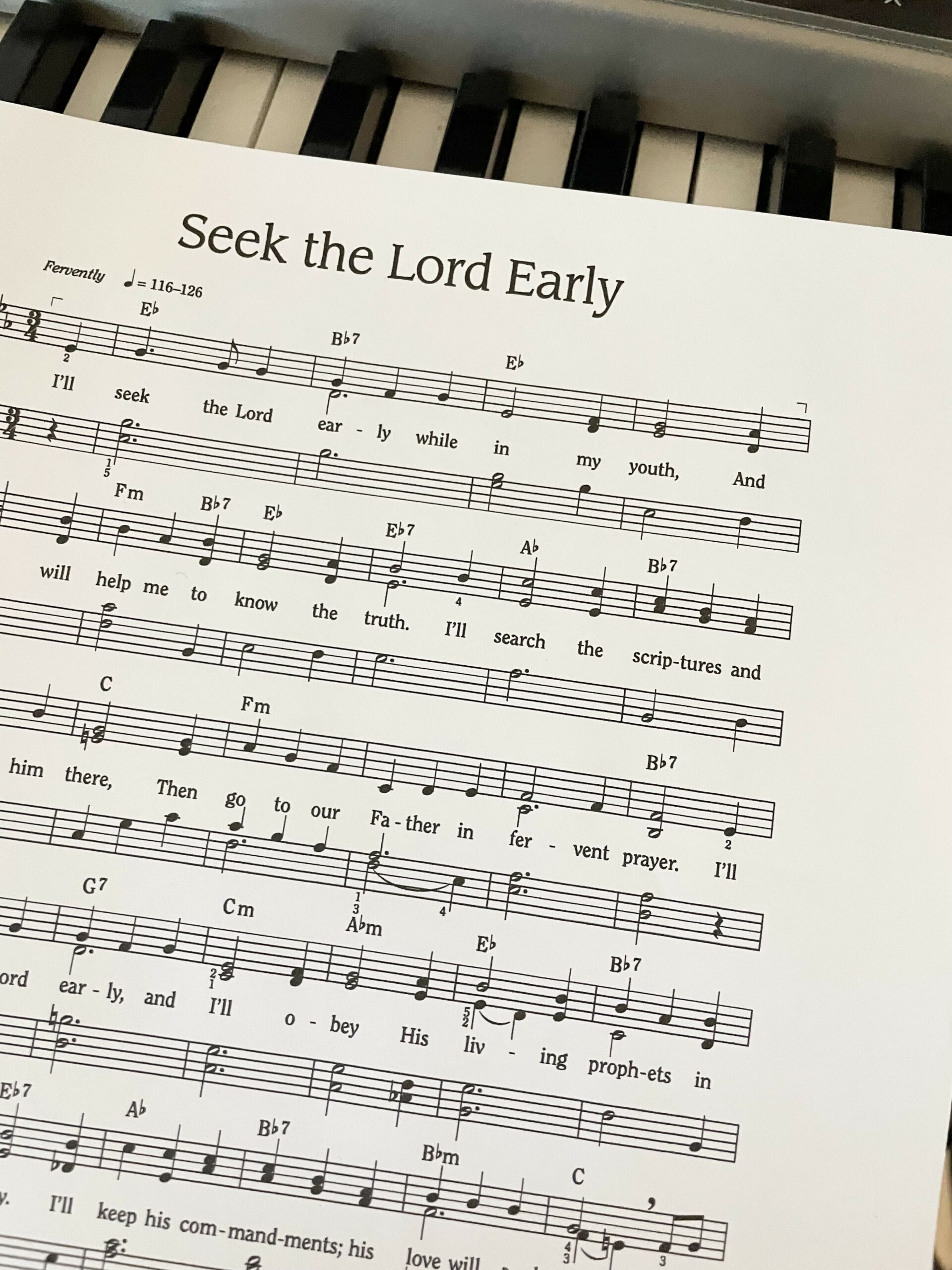 Sheet Music Search Me Lord Ricky Dillard Seek the Lord Early Musical Number - Primary Singing