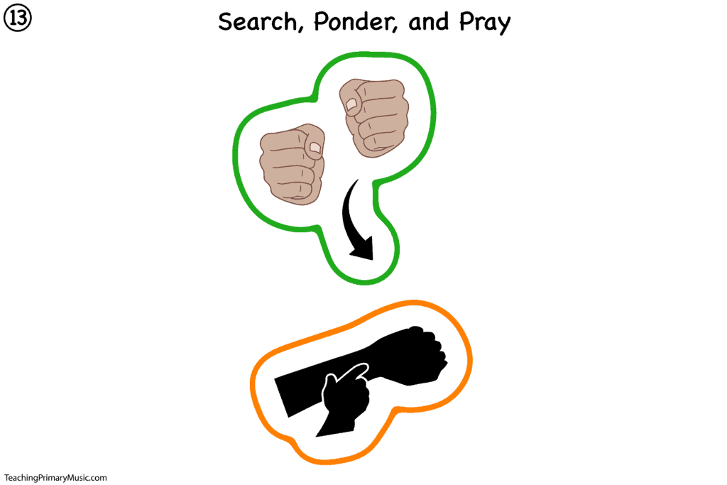 Search Ponder and Pray simple actions printable helps