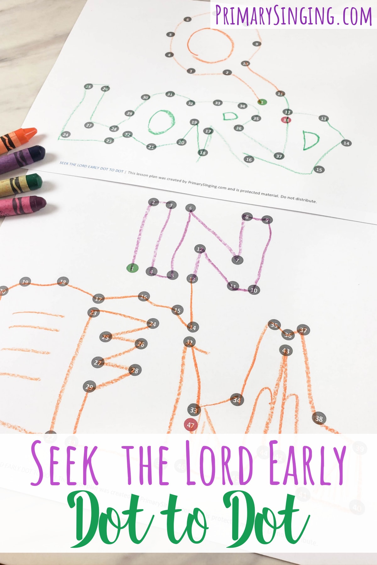 Seek the Lord Early Dot to Dot Singing time ideas for Primary Music Leaders Seek the Lord Early Dot to Dot