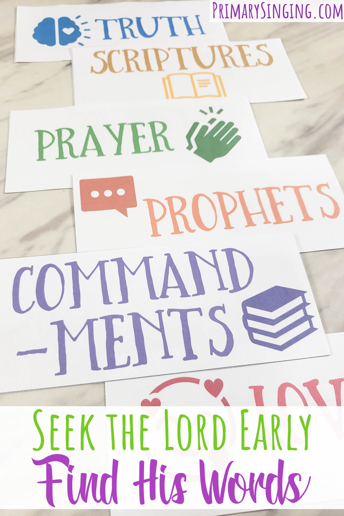 Teach Seek the Lord Early singing time ideas for LDS Primary music leaders a fun hide and seek game with purpose. A great no prep idea for teaching music.