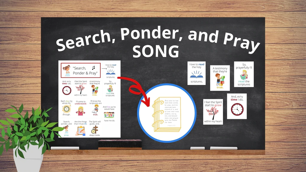 Search ponder and pray song sing-along poster printable