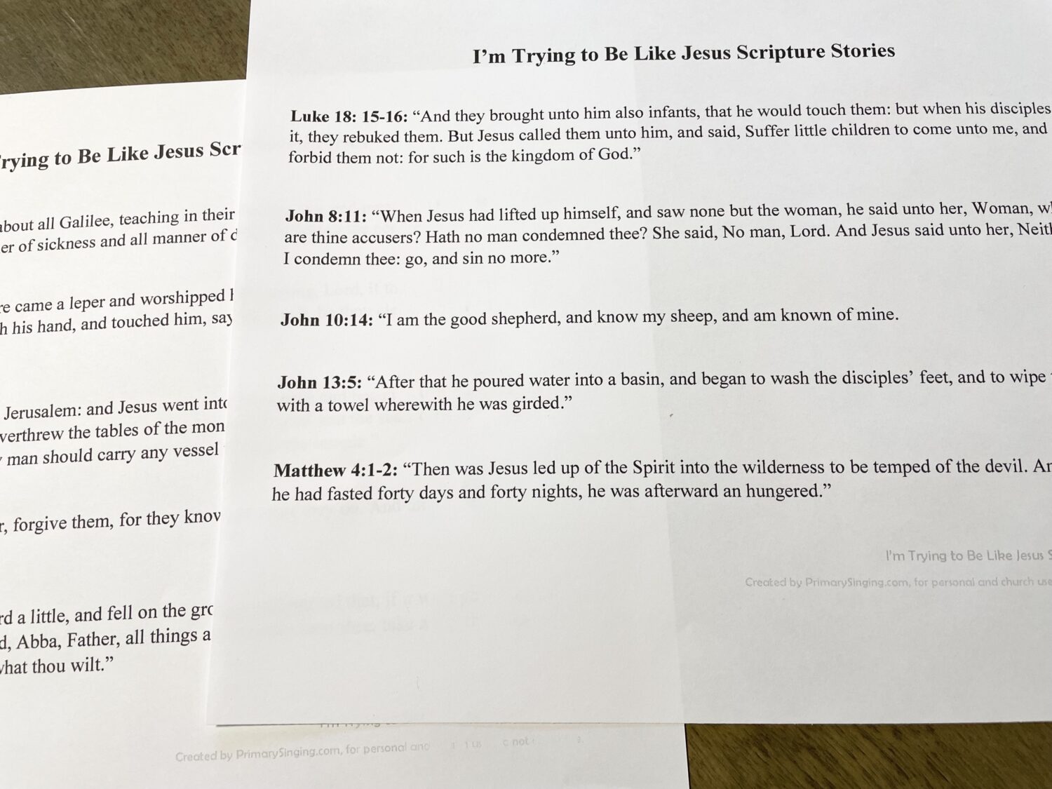 You will love this I'm Trying to Be Like Jesus Scripture Stories spiritual connection singing time activity! We have 10 scripture stories to help children learn about Jesus and how to become like Him. Let's dive into the scriptures and learn together in primary! Grab the free printable song helps for LDS Primary music leaders.