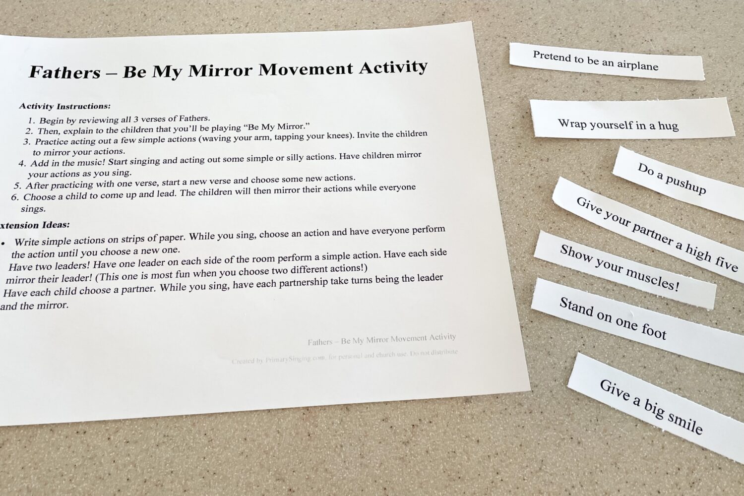 Fathers Be My Mirror Movement Activity Easy ideas for Music Leaders IMG 6646 e1654983696553