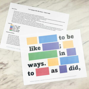 I'm Trying to Be Like Jesus Color Code singing time idea for LDS Primary music leaders