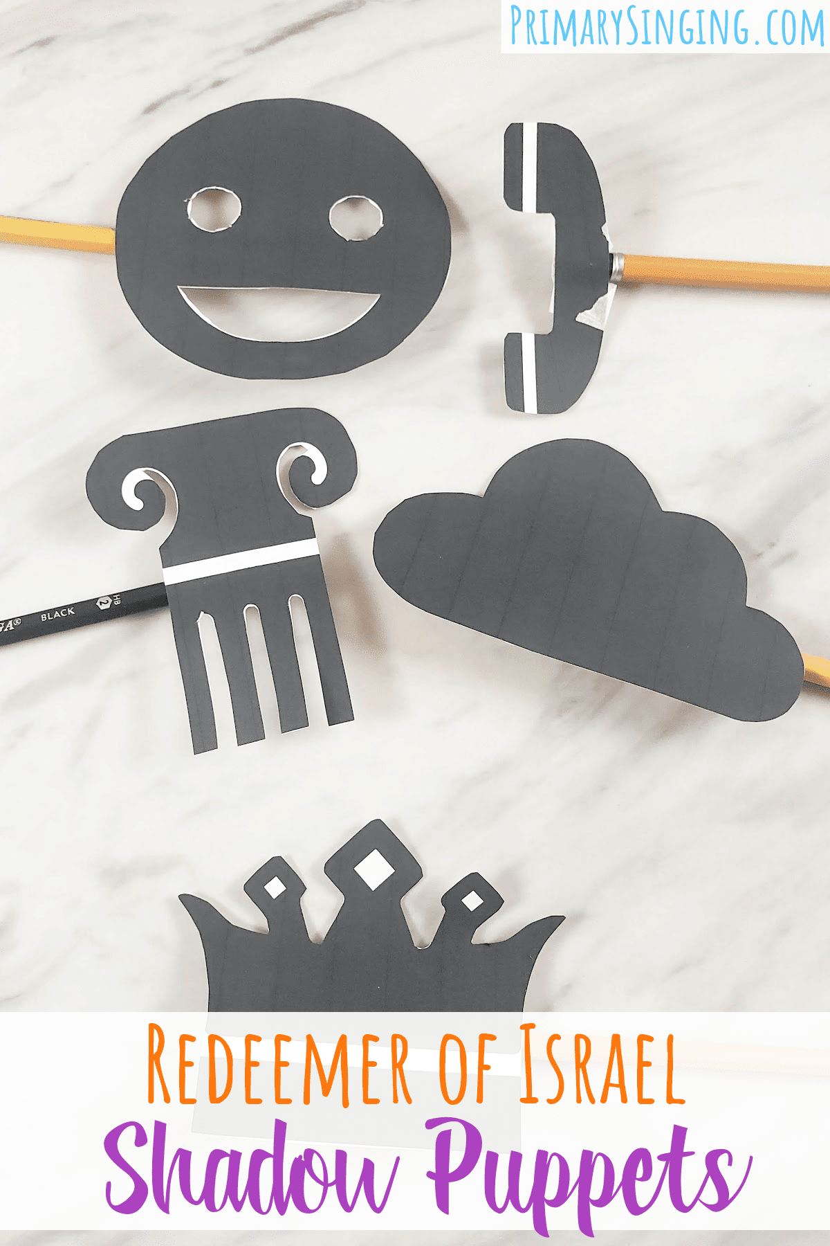 Redeemer of Israel Shadow Puppets singing time fun printable song helps for LDS Primary music leaders teaching Redeemer of Israel! Let the kids hold these cute puppets to create shadows and help the song lyrics come to life!