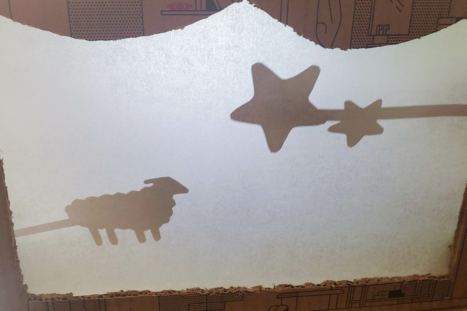 Stars Were Gleaming shadow puppets singing time idea