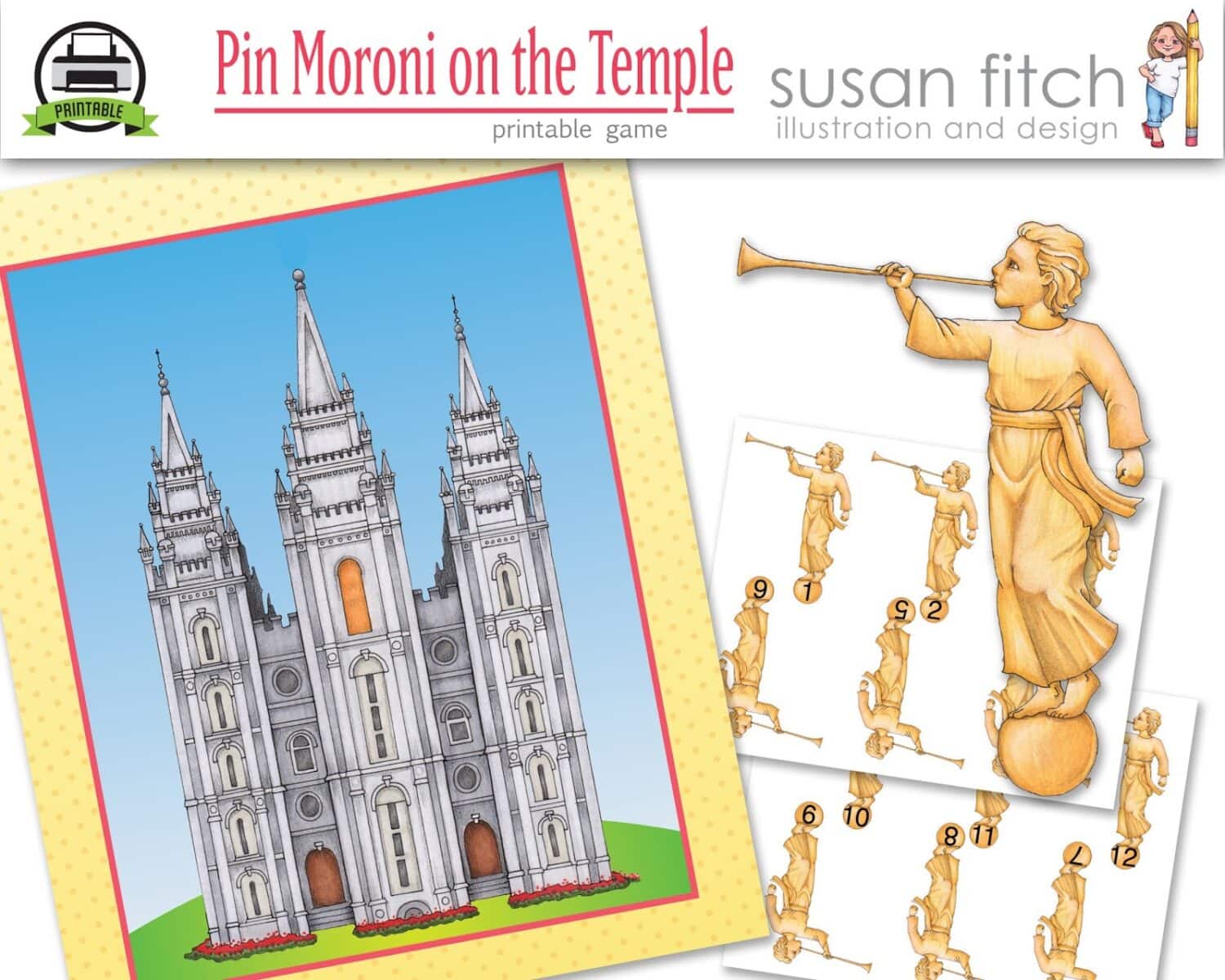 I Love to See the Temple Pin Moroni on the Temple singing time idea