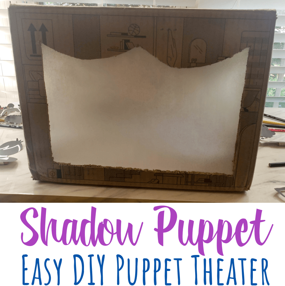 How to Make a Shadow Puppet DIY Tutorial with step-by-step directions to easily make your own shadow puppet theater with what you have around the home!