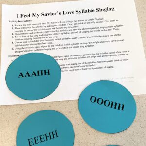 I Feel My Savior's Love Syllable Singing Review Activity Easy singing time ideas for Primary Music Leaders IMG 6765