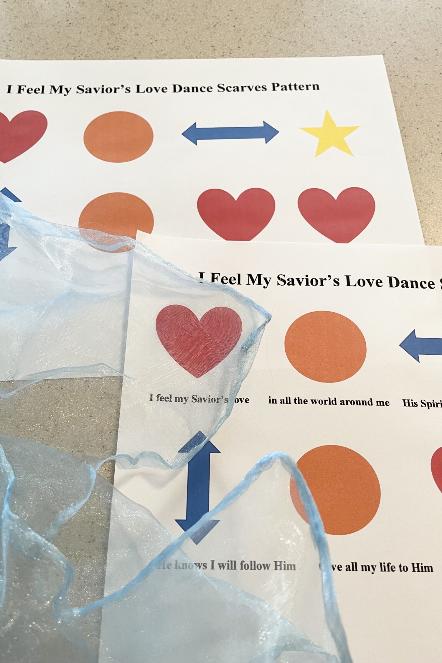 I Feel My Savior's Love Dance Scarves Easy ideas for Music Leaders IMG 6809