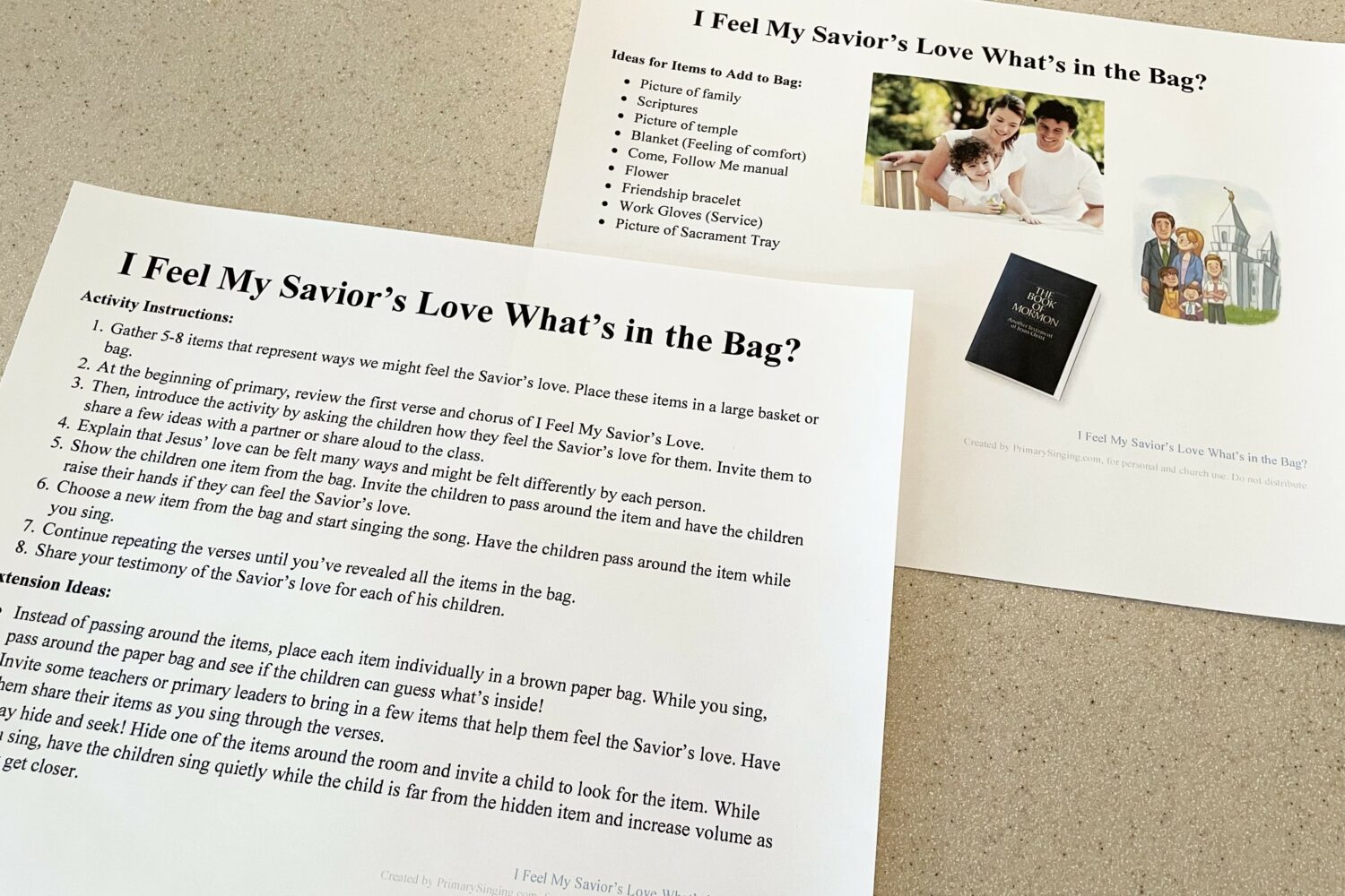 I Feel My Savior's Love What's in the Bag? Easy ideas for Music Leaders IMG 6813 e1658002527881